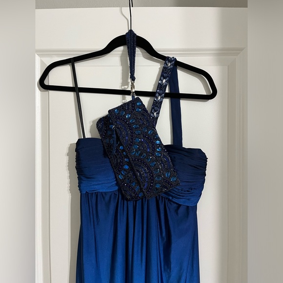 Women's Formal Dress & Hand Bag - Bellissima & Aldo - Multi-Colored Blue - Picture 3 of 4
